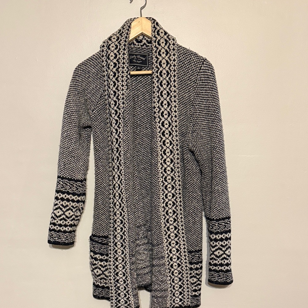 Lucky Brand Black and White Patterned Sweater